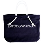 Шопер на молнии с логотипом Emporio Armani - изображение