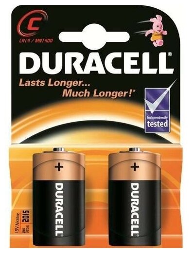 Батарейка Duracell Basic C/LR14, в упаковке: 2 шт.