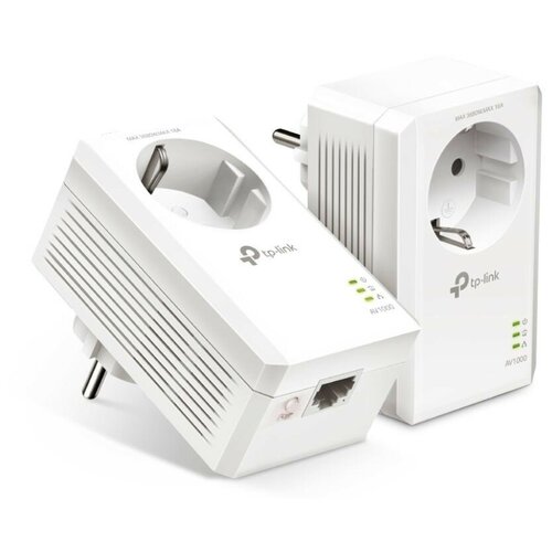 Сетевой адаптер Powerline TP-Link TL-PA7017P KIT AV1000 Gigabit Ethernet (упак:2шт) сетевой адаптер powerline tp link tl wpa7517 kit av1000 gigabit ethernet упак 2шт