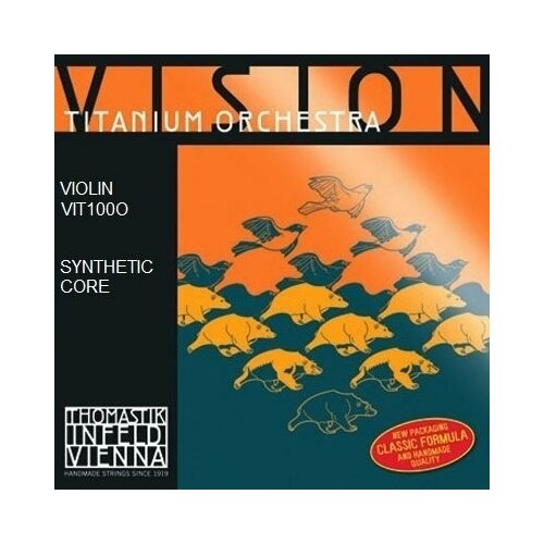 струны для скрипки thomastik vit100o Струны для скрипки 4/4 Thomastik VIT100O Vision Titanium Orchestra комплект
