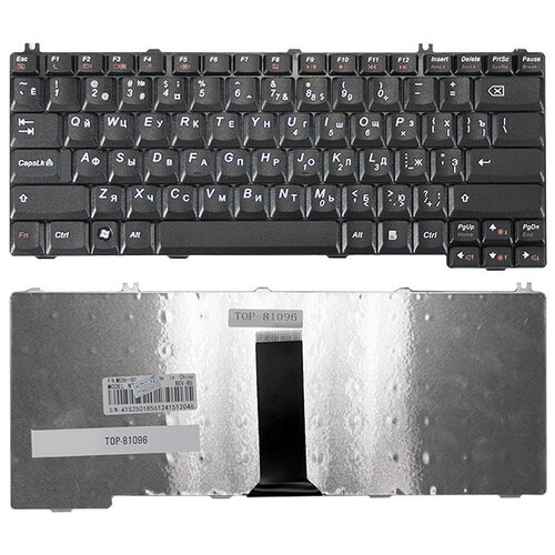 Клавиатура для ноутбука Lenovo IdeaPad C100 C200 C430 C460Series Плоский Enter Черная без рамки PN 25-007500 86000₽