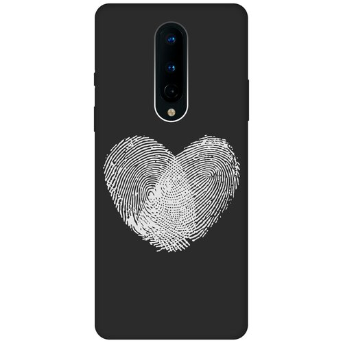 Матовый чехол Lovely Fingerprints W для OnePlus 8 / ВанПлюс 8 с 3D эффектом черный матовый чехол tennis w для oneplus 8 pro ванплюс 8 про с 3d эффектом черный