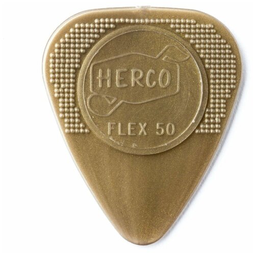Медиаторы, средние, золотые, 12 шт. Herco Flex 50 Nylon HE210P 12Pack