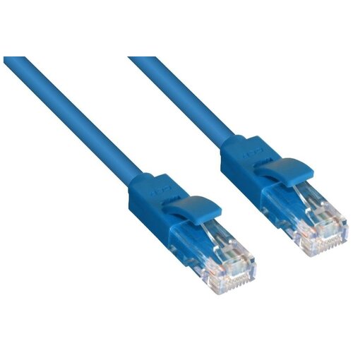 Кабель LAN для подключения интернета GCR cat5e RJ45 UTP 2м патч-корд patch cord шнур провод для роутер smart TV ПК синий литой кабель lan для подключения интернета gcr cat5e rj45 utp 2м патч корд patch cord шнур провод для роутер smart tv пк черный литой