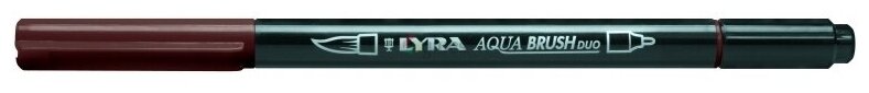 Фломастер цветной акварельный Lyra Aqua Brush Duo, двусторонний Темная сепия