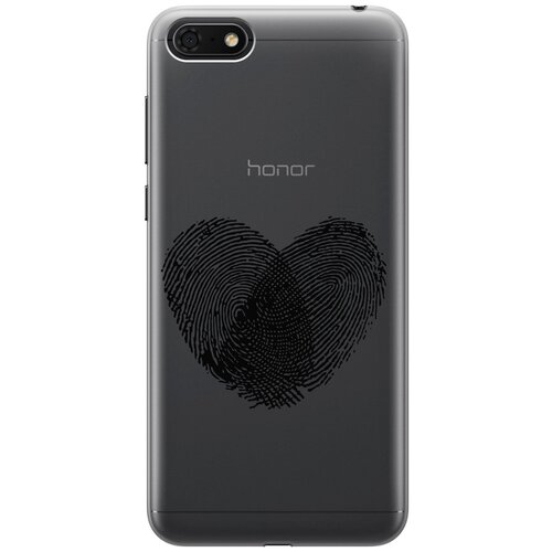 Силиконовый чехол с принтом Lovely Fingerprints для Honor 7A / 7S / Huawei Y5 (2018) / Y5 Prime (2018) / Хуавей У5 Прайм (2018) / Хонор 7А / 7s силиконовый чехол на honor 7a 7a prime huawei y5 prime 2018 y5 2018 хонор 7а приготовлено с любовью прозрачный