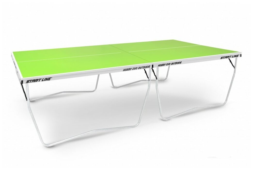 Теннисный стол всепогодный Start Line Hobby Evo Outdoor, для улицы, дачи, с сеткой, складной с инновационной столешницей