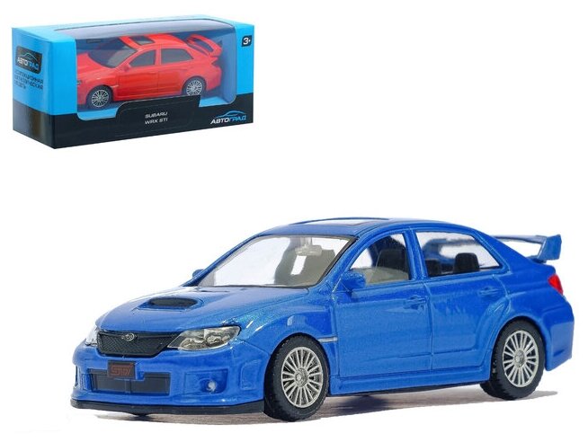 Машина металлическая SUBARU WRх STI, 1:43, цвет синий