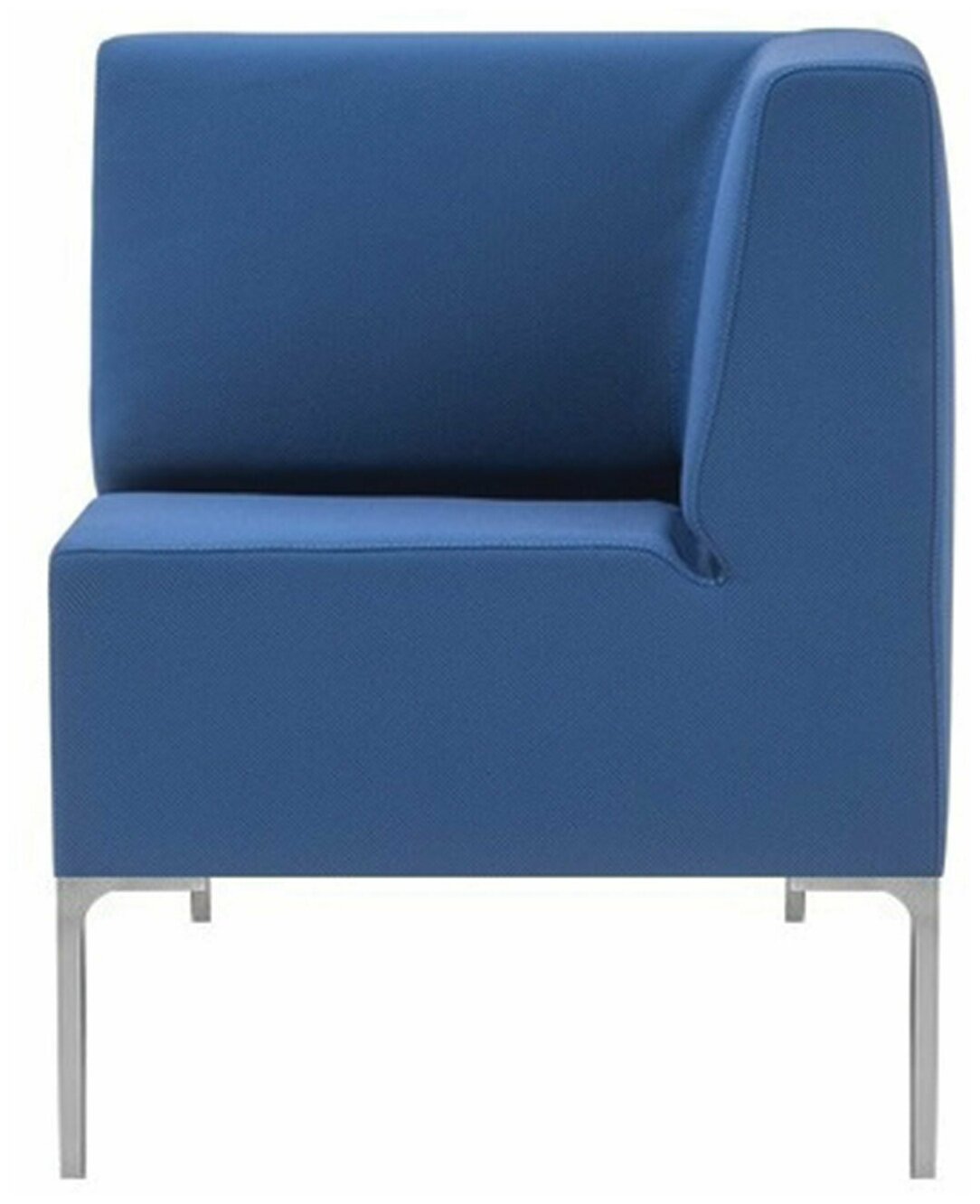 Кресло мягкое угловое "Хост" М-43, 620х620х780 мм, без подлокотников, экокожа, голубое - фотография № 2
