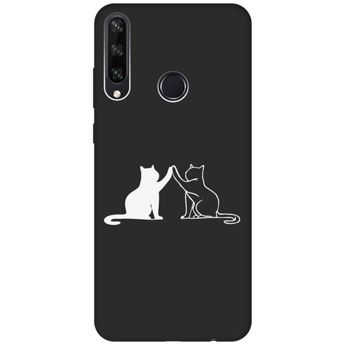 Матовый Soft Touch силиконовый чехол на Huawei Y6P, Хуавей У6Р с 3D принтом Cats W черный матовый soft touch силиконовый чехол на huawei y6p хуавей у6р с 3d принтом free w черный