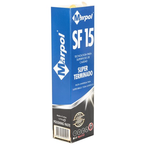 Твердая полировальная паста Marpol SF15 для суперфинишной полировки металлов, окрашенных поверхностей, композитов, желтая, 1.25 кг