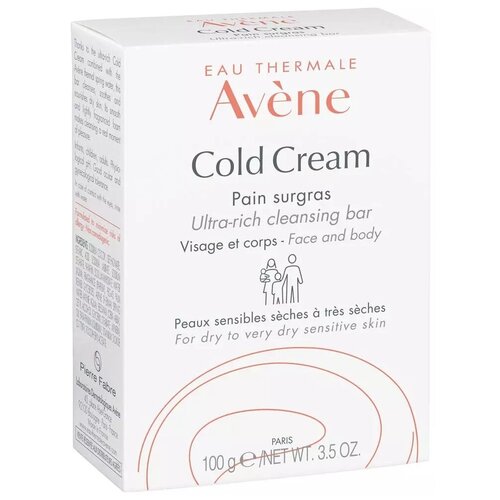 Avene Cold Cream Ультрапитательное мыло с колд-кремом, 100 г*2 шт