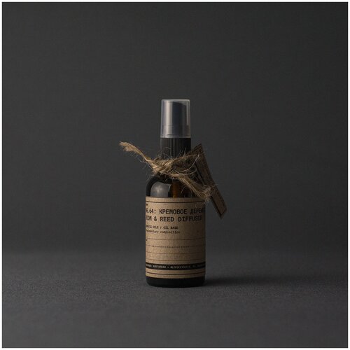 Интерьерный парфюм-спрей для дома с ароматом пачули, имбирь, кардамон KUSTARNIK №64 кремовое дерево / пачули