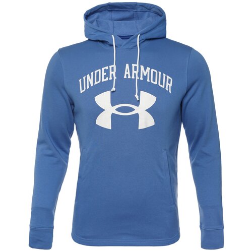 фото Толстовка under armour, силуэт полуприлегающий, средней длины, размер m, синий