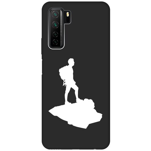 Матовый чехол Trekking W для Honor 30S / Huawei Nova 7 SE / Хонор 30с с 3D эффектом черный матовый чехол bye then w для honor 30s huawei nova 7 se хонор 30с с 3d эффектом черный