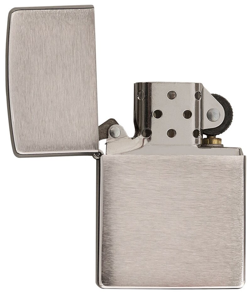 Зажигалка Zippo Armor Brushed Chrome. серебристая, матовая ZIPPO-162