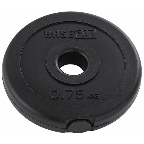 Диск пластиковый BaseFit BB-203 0.75kg d=26mm Black УТ-00019751