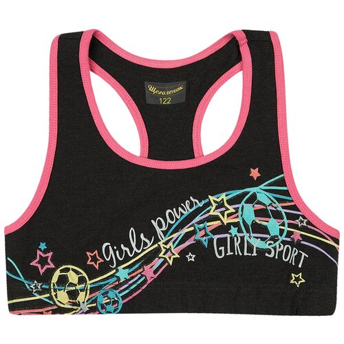 Топ ЩЕГОЛЁНОК, размер 152, черный