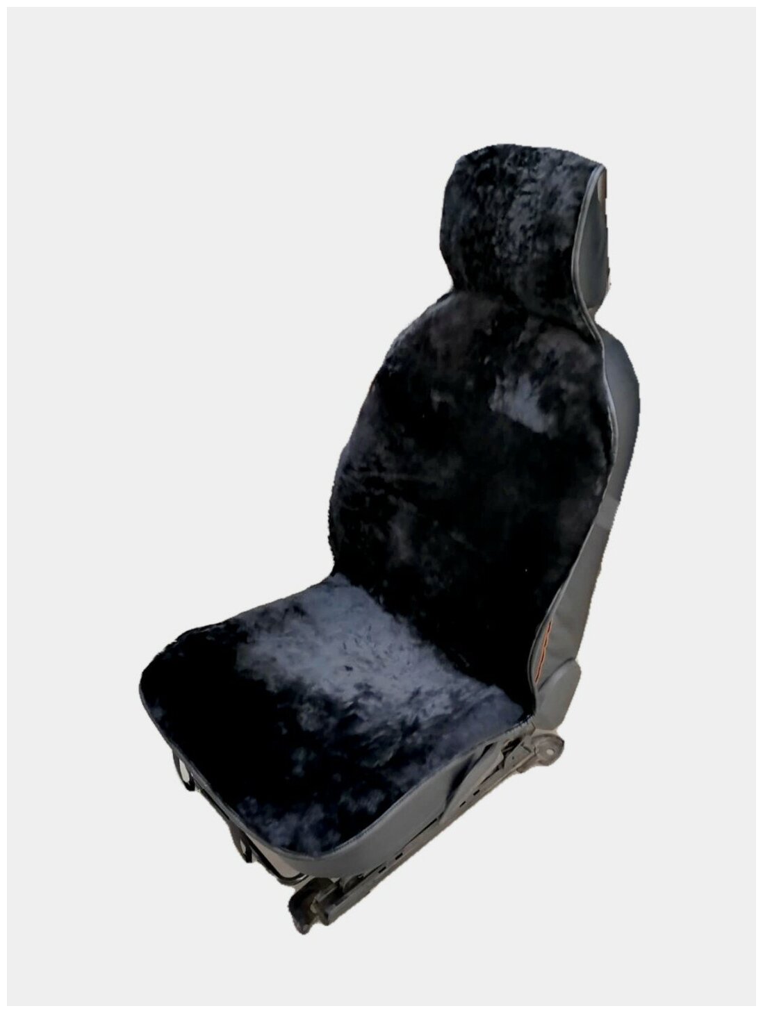 Меховые накидки на сиденье автомобиля, Материал: натуральный мех Мутон, Цвет: черный