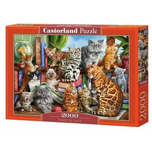 пазлы 1000 деталей счастливые кошки Пазлы 2000 деталей Кошки