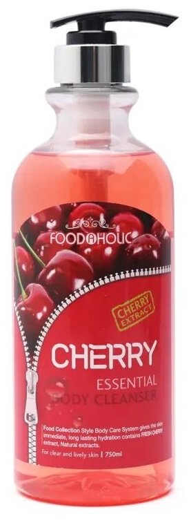 Гель для душа FOODAHOLIC CHERRY ESSENTIAL BODY CLEANSER, Вишня для всех типов кожи, 750 мл