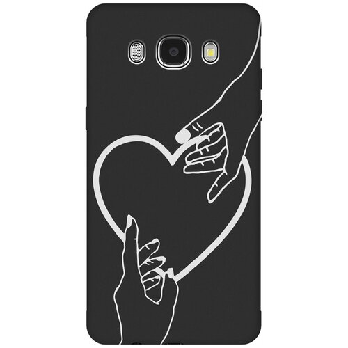 Матовый Soft Touch силиконовый чехол на Samsung Galaxy J5 (2016), Самсунг Джей 5 2016 с 3D принтом Hands W черный матовый soft touch силиконовый чехол на samsung galaxy j5 2016 самсунг джей 5 2016 с 3d принтом hands w черный