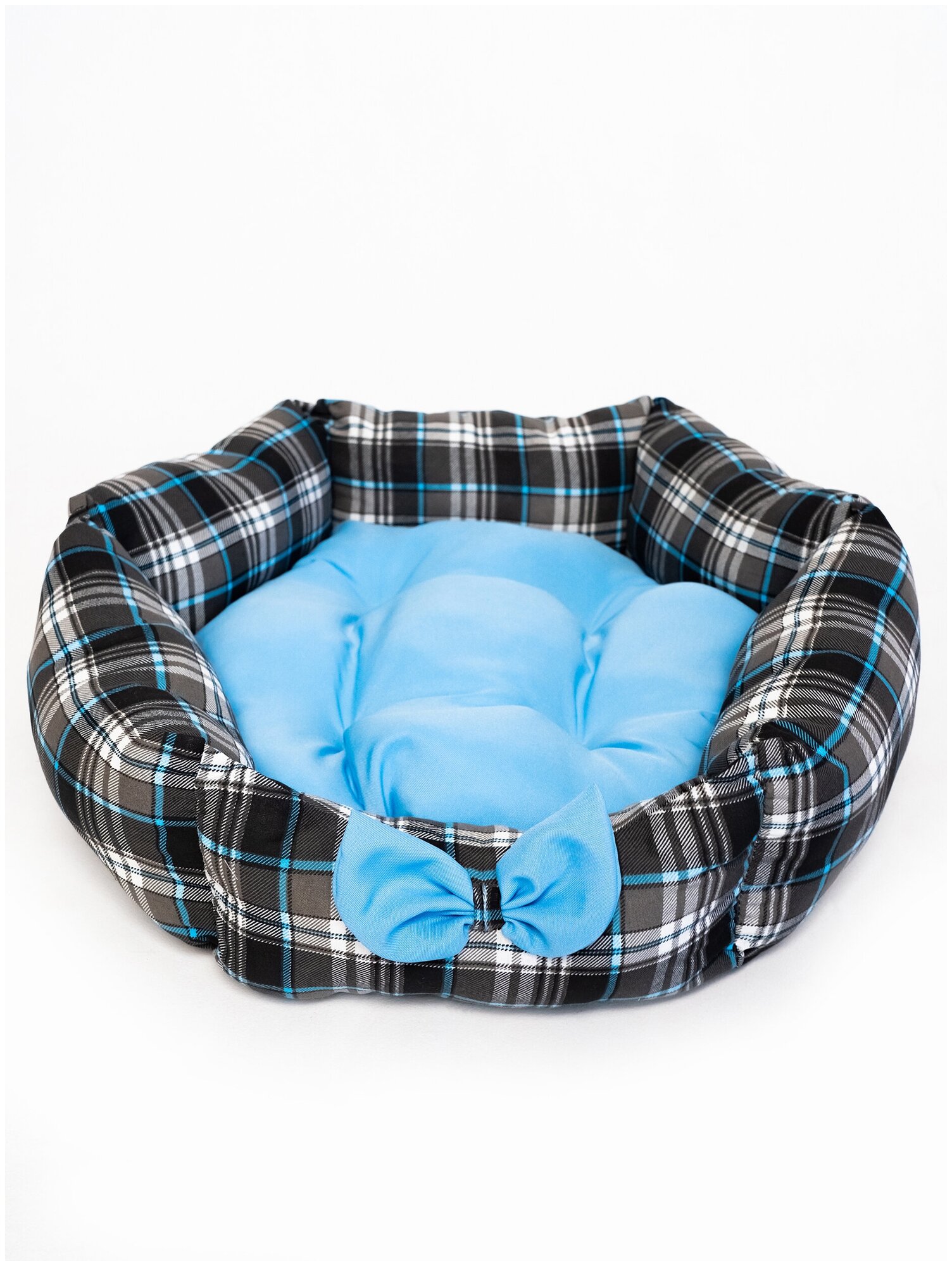 Лежанка для собаки Клампи Комфорт, М, 55х55 см, синяя