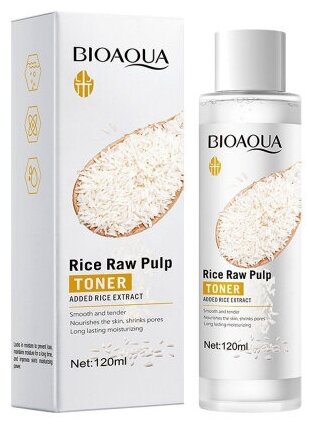 BIOAQUA, Тонер для лица с экстрактом риса Rice Raw Pulp, 120 мл