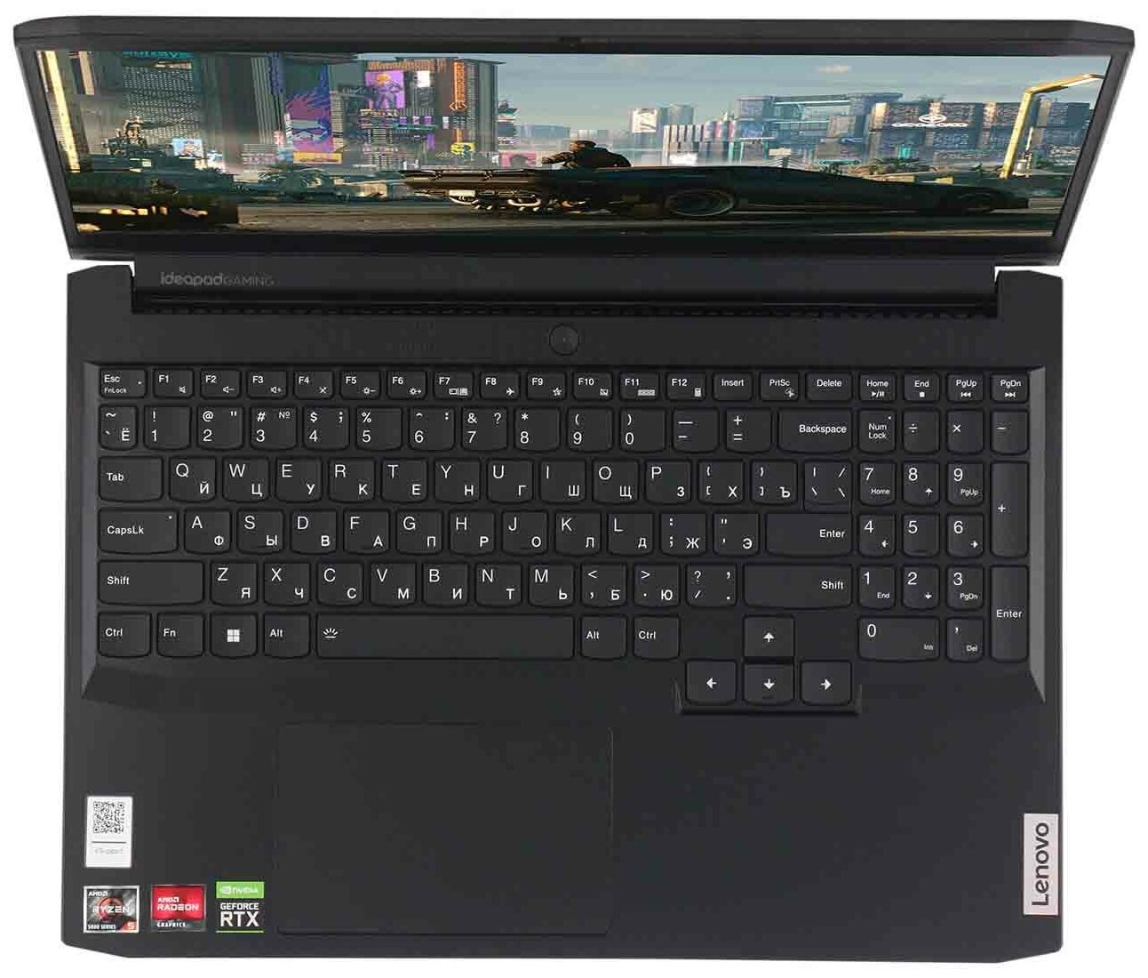Ноутбук LENOVO IdeaPad 3 15ACH6 R5-5600H16GB512GB SSD156FHD IPSRTX3050Ti 4GBNoOS 82K201R0RK