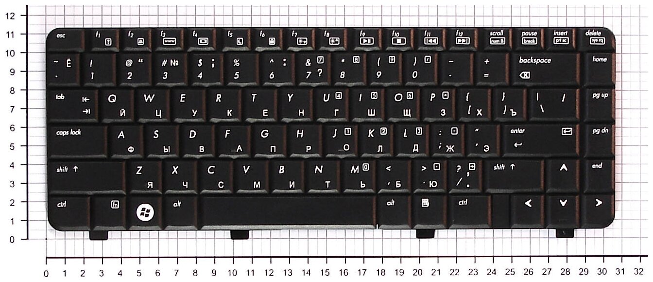 Клавиатура для ноутбука HP Compaq PK1303V0500 черная