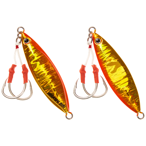 Пилькер Higashi Mau jigu 80g DAH #5 5pcs jig assist hook 90mm luminous octopus slow soft skirted lure saltwater double hook inchiku fish hooks tai kabura peche