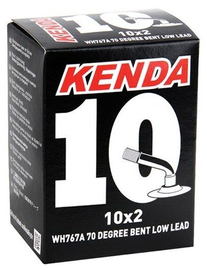 Велокамера Kenda 10x1.75-2.00 a/v с загнутым ниппелем