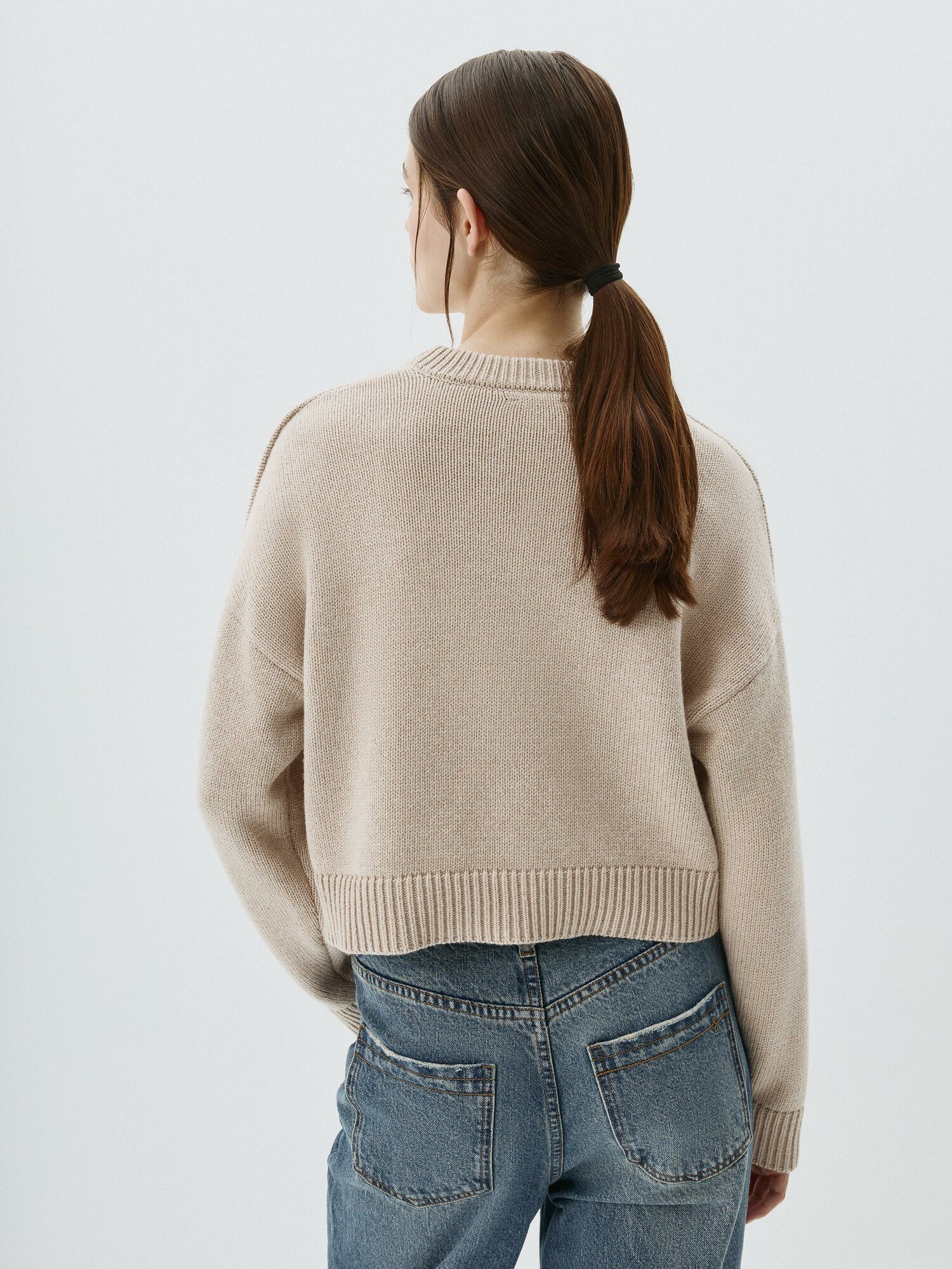 Джемпер Sela, размер S INT, бежевый меланж — фото 1