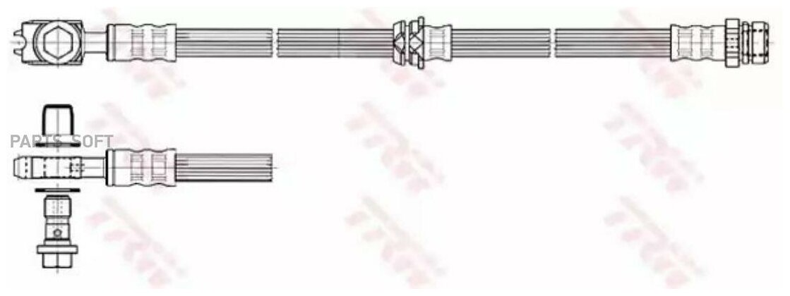 Шланг тормозной TRW / арт. PHD560 - (1 шт)