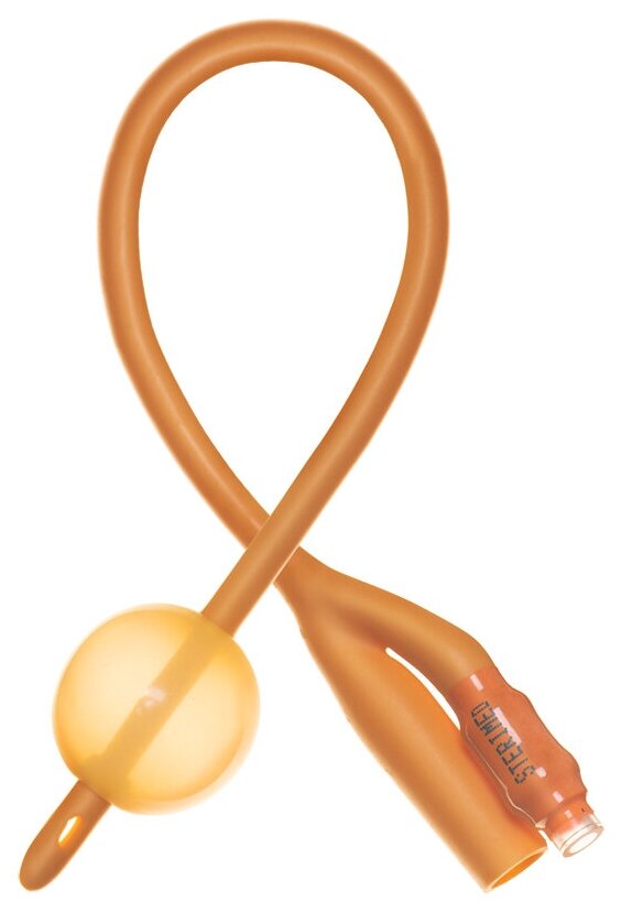 Катетер фолея 2-х ходовой размер СН 16 длина 40 см Sterimed (Оранжевый)