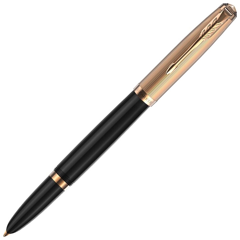 Ручка перьевая Parker "51 Deluxe Black GT", черная, 0,8мм, подарочная упаковка
