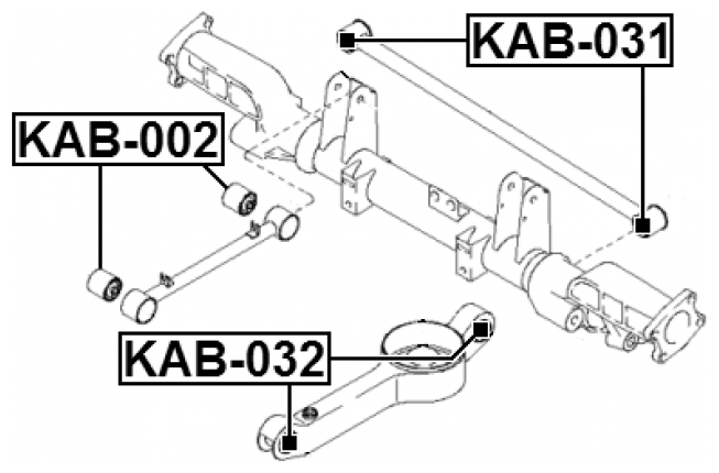 Сайлентблок заднего рычага Febest KAB-032