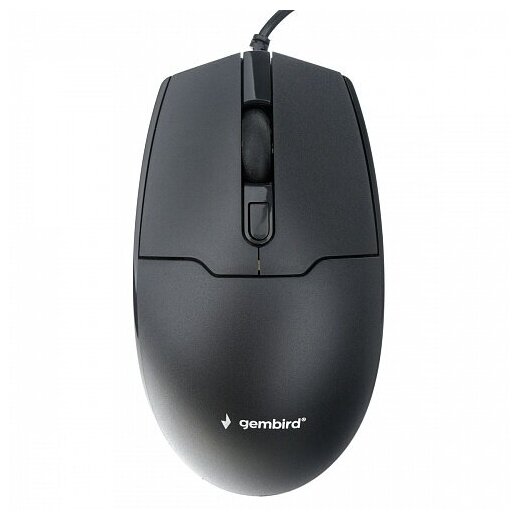 Мышь Gembird MOP-430 USB черный 3 кнопкиколесо-кнопка 1600DPI кабель 18 м