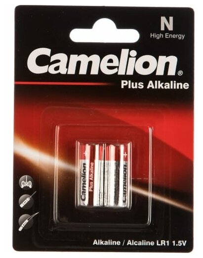 Camelion LR1 Plus Alkaline BL-2 (LR1-BP2, батарейка,1.5В) (2 шт.)