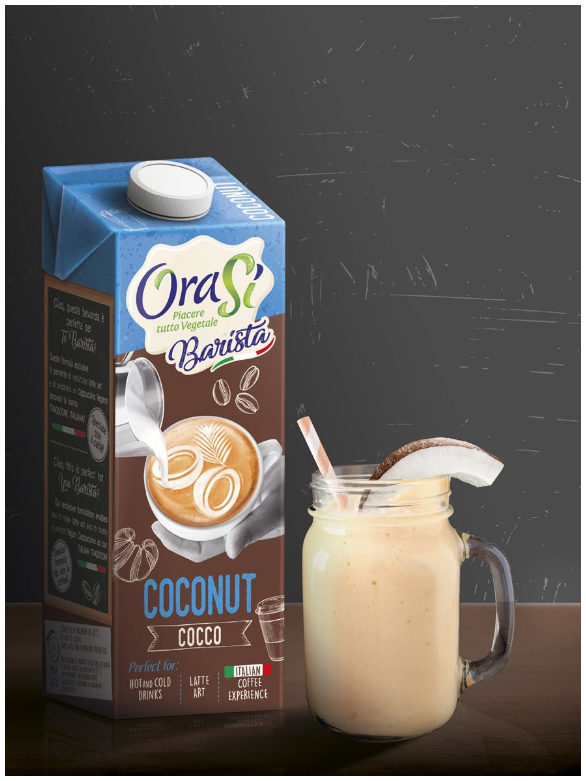 OraSi Barista Coconut Напиток растительный (кокосовое молоко), 1л - фотография № 3