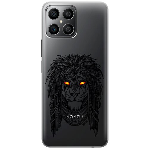 Силиконовый чехол на Honor X8, Хонор Икс 8 с 3D принтом Grand Leo прозрачный матовый soft touch силиконовый чехол на honor x8 хонор икс 8 с 3d принтом grand leo черный