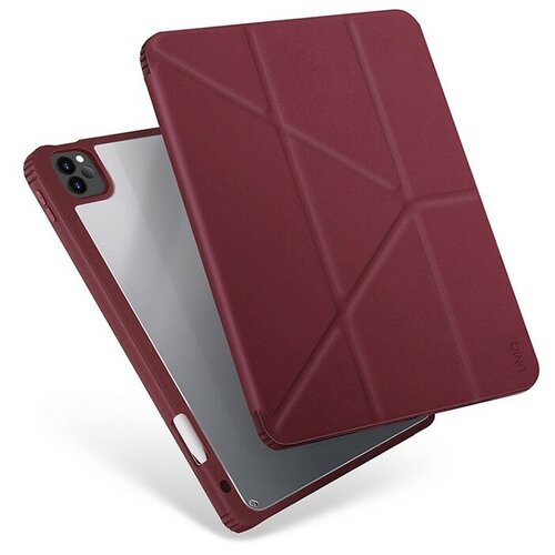 Чехол Uniq Moven Anti-microbial для iPad Pro 11 (2021/20) с отсеком для стилуса, Maroon Red