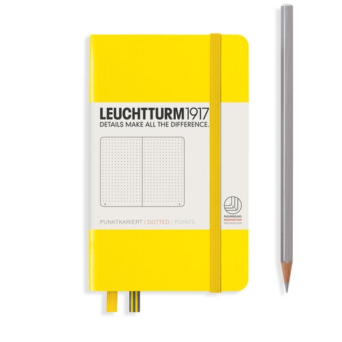 Записная книжка Leuchtturm A6 (в точку), лимонная