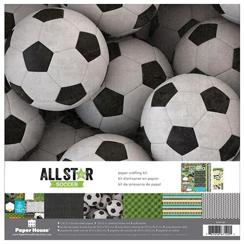 Набор бумаги AllStar soccer, 30,5x30,5 см, Paper House