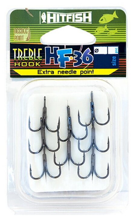 Крючки тройные HitFish HF36 Needle Point