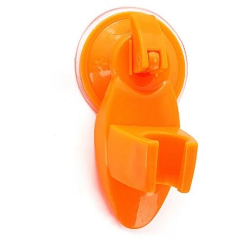 Держатель для душевой лейки на присоске, цвет оранжевый держатель для телефона на присоске цвет оранжевый