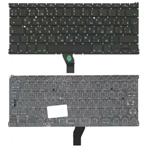 Клавиатура keyboard MC965 MC966 для ноутбука Apple MacBook Air 13 A1369 A1466 Mid 2011 - Early 2017 с подсветкой большой Enter RU 765₽