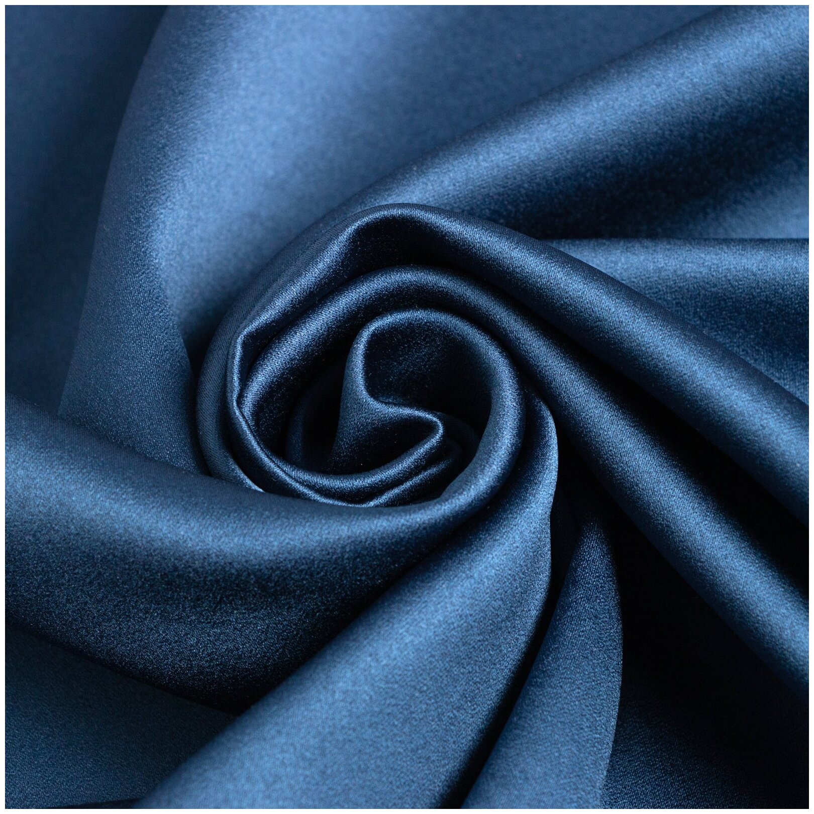 Штора портьерная Этель 250*265 см, цв.темно-синий, пл. 240 г/м2, 100 п/э - фотография № 2