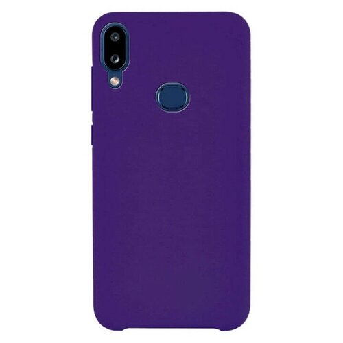 Накладка для Samsung Galaxy A10S Silicone cover фиолетовая