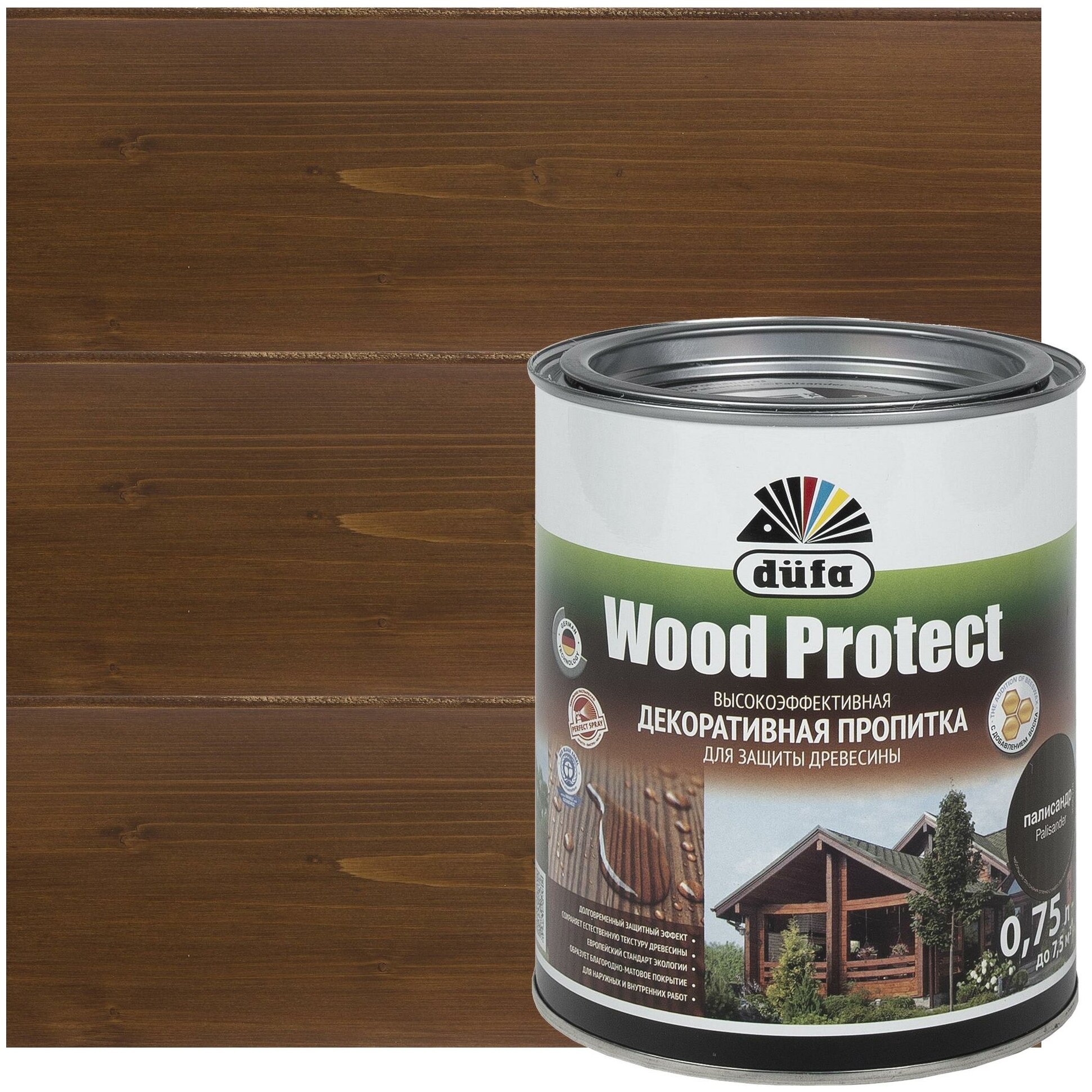 Антисептик Wood Protect цвет палисандр 0.75 л